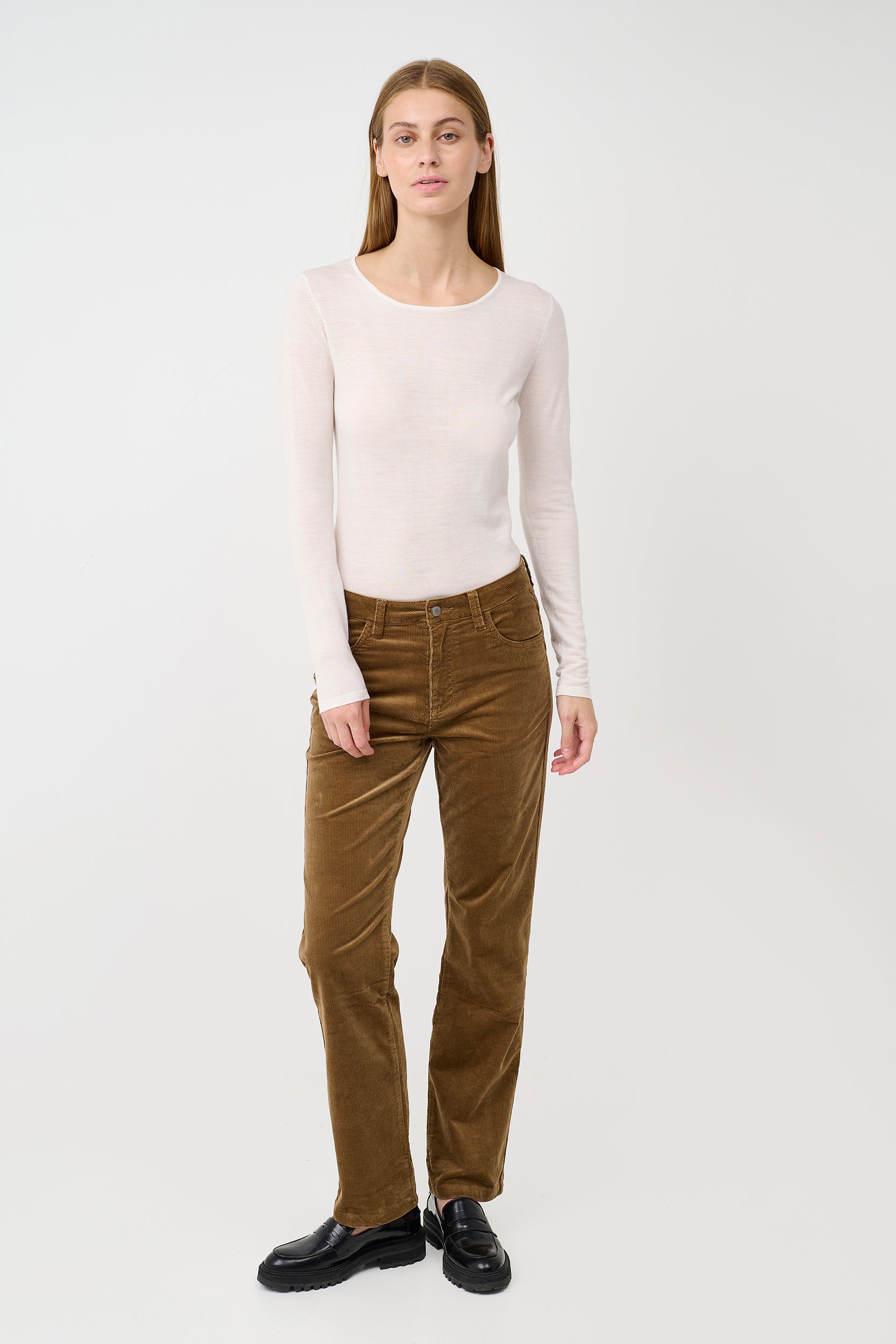 CRYolanda straight jeans i fløjl